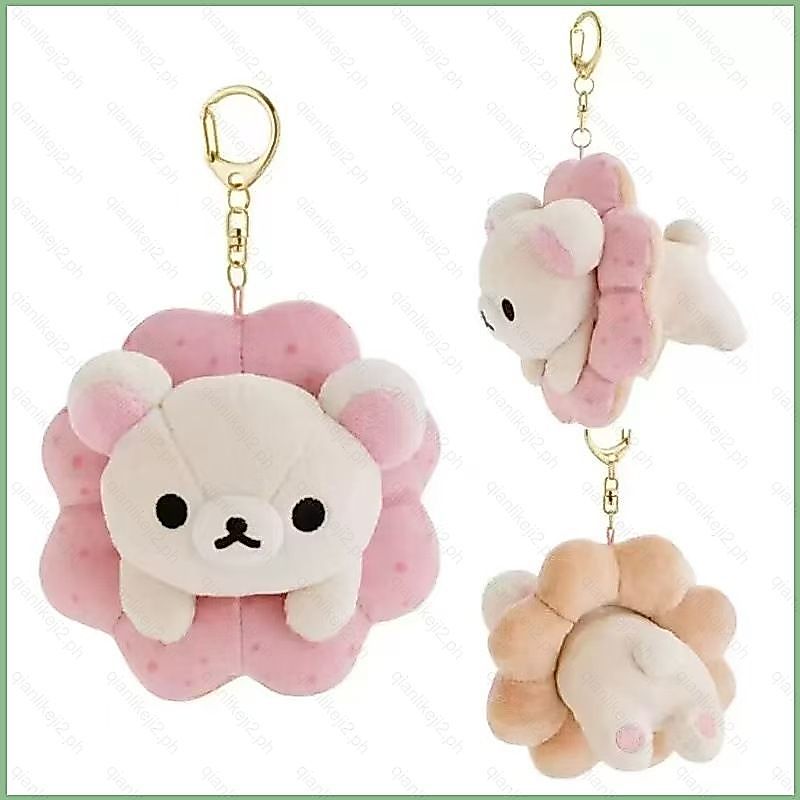 QL2 Rilakkuma Plushie พวงกุญแจ Mister Donut Series น่ารักโดนัทรูปกระเป๋า Charm ตุ๊กตาของเล่นของขวัญ
