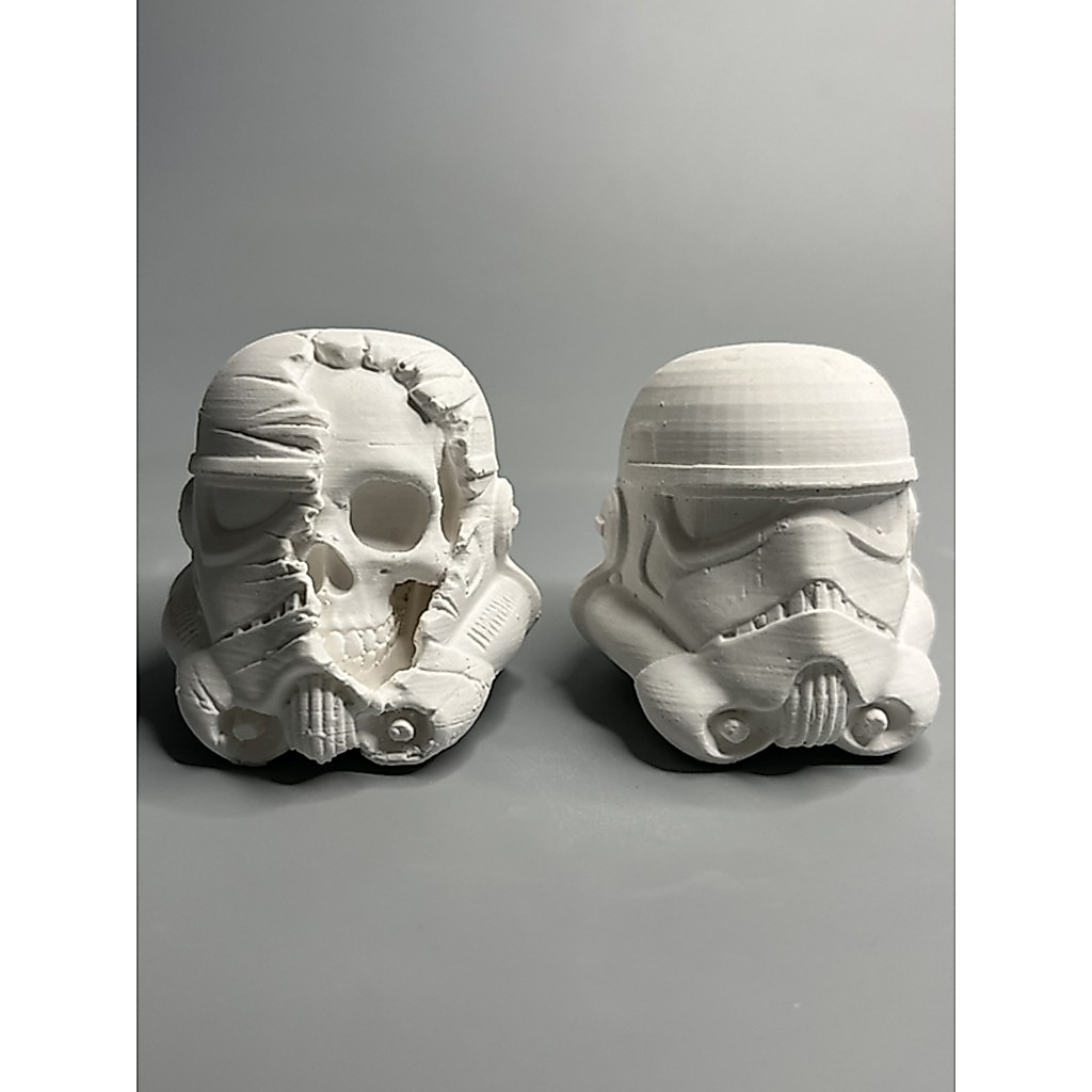 Star Wars Star Wars Star Wars White Stormtrooper รูปปั้นปูนปลาสเตอร์ตุ๊กตาตกแต่งรถ