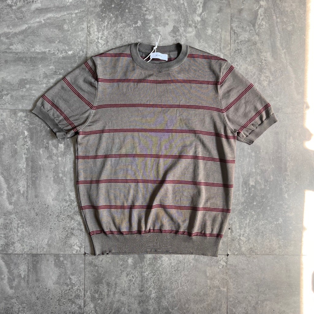 [BUIVINTAGE] XT XINTAO LONDON ORFOX B9791 Buivintage เสื้อยืดผ้าวูลลายทางแนวนอน ผ้านุ่ม ใส่สบาย