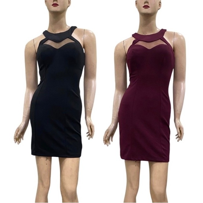 (D5355) เดรสสั้น บอดี้คอน (Size 3,M) - Clearance