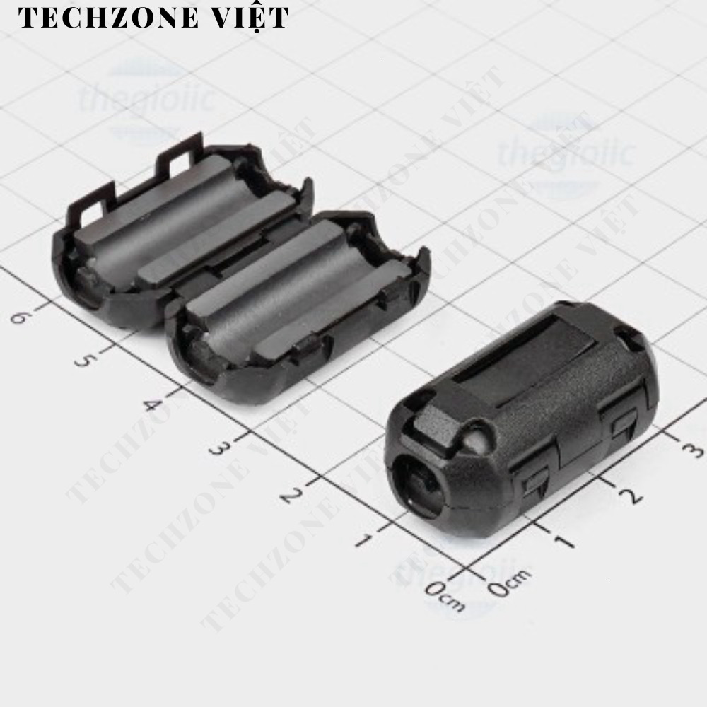 [2 ชิ้น]- TechZone Viet 7mm Ferrite Core Black Noise Filter