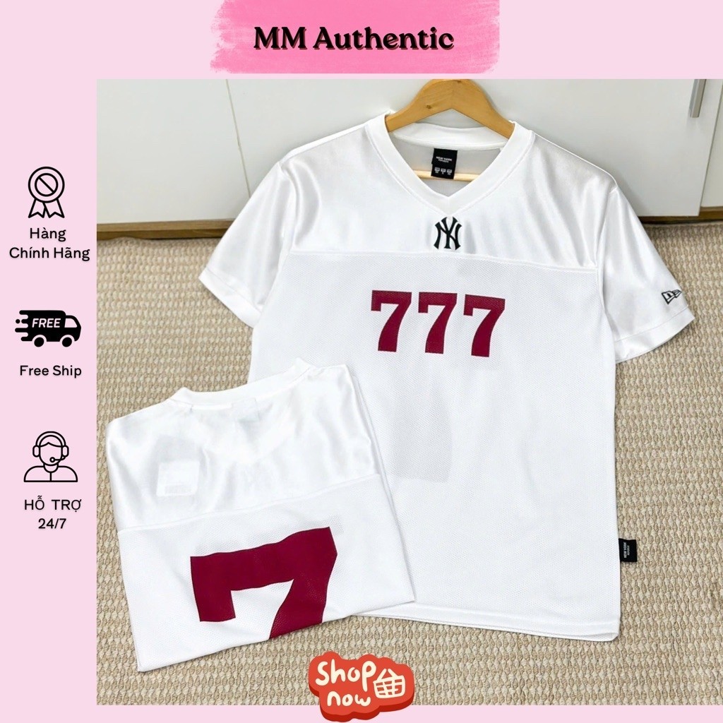 ( ของแท้ ) เสื้อยืดสีขาว New Era NY 777 | MM แท้ |