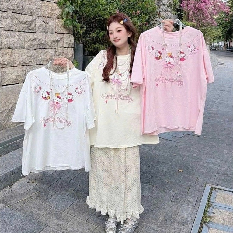 เสื้อยืด Hello Kitty HUI HUI สีขาว Newtag
