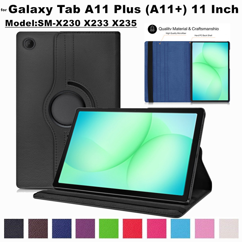 สําหรับ Samsung Galaxy Tab A11 + A11 Plus 11 นิ้ว SM-X230 X233 X235 แท็บเล็ต 360 หมุนซองหนัง PU พร้อ