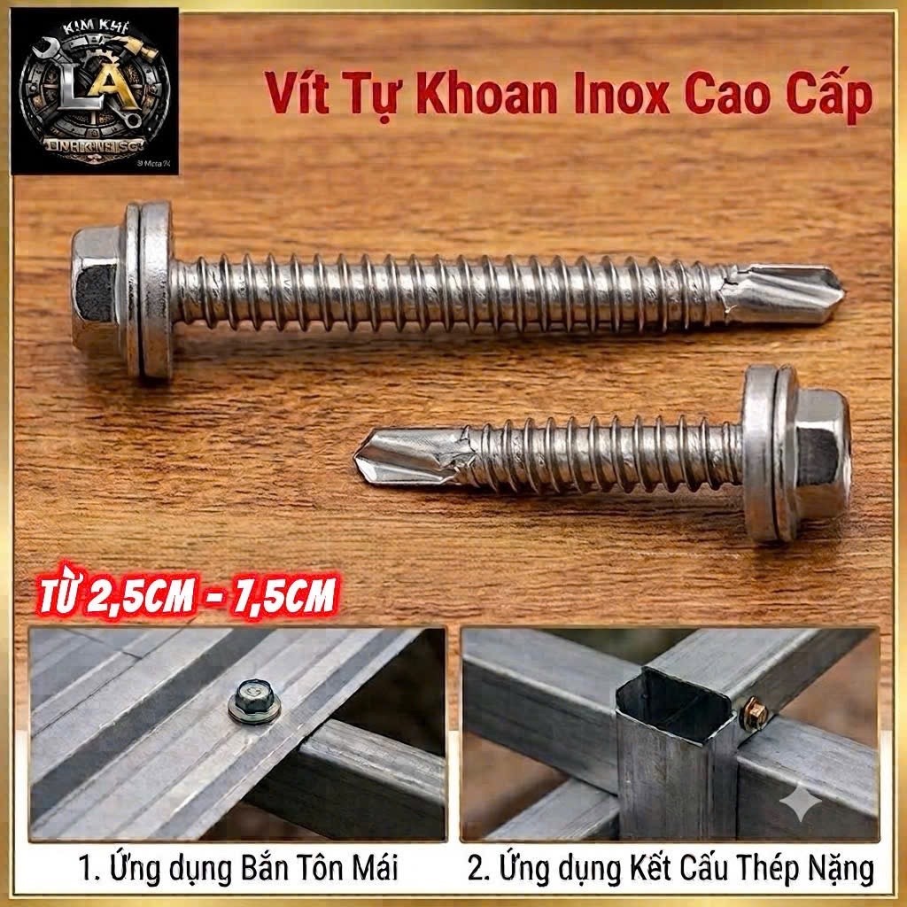 (20-50c)สกรูเหล็ก (INOX) 2F-7f5 โลหะ Linh Anh SG
