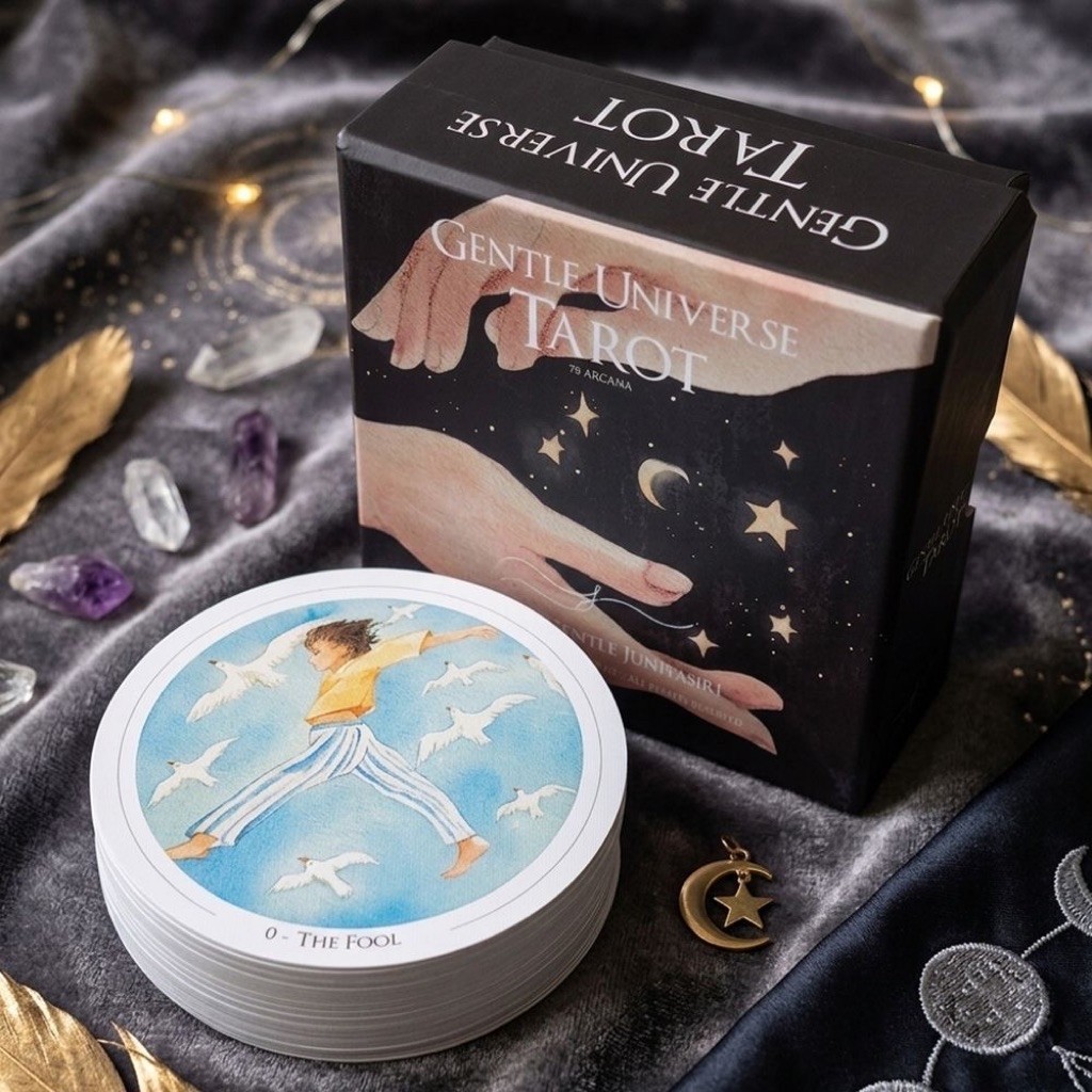 GENTLE UNIVERSE | Rider series 9 ซม. รอบ Gentle Universe ไพ่ทาโรต์ 78 ใบ | การรักษาการเชื่อมต่อโดยตร