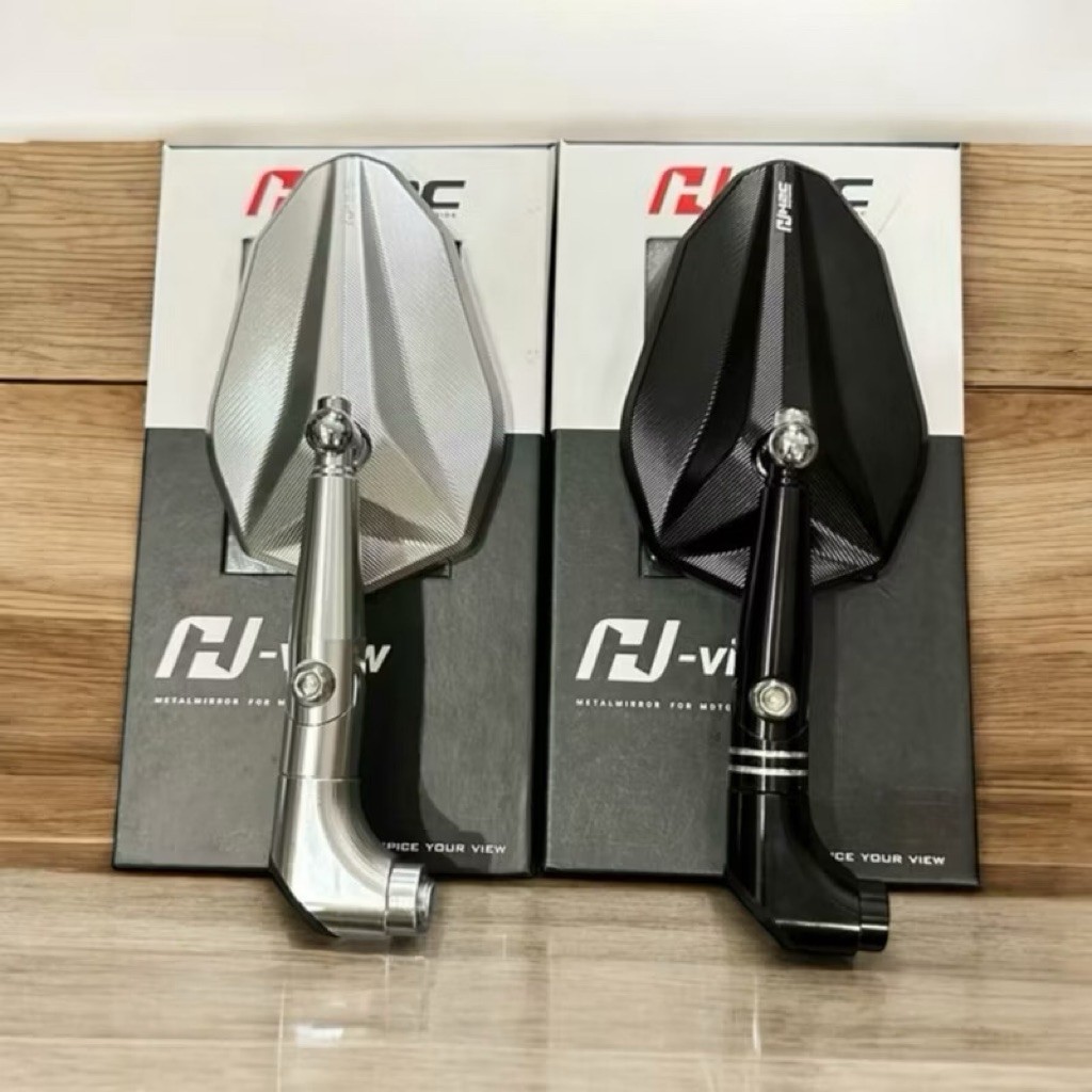 H2c กระจกมองหลัง-กระจก รุ่น H-view V2 cnc อลูมิเนียม กระจกสีขาวแท้ (มี 168 มาตรฐาน)
