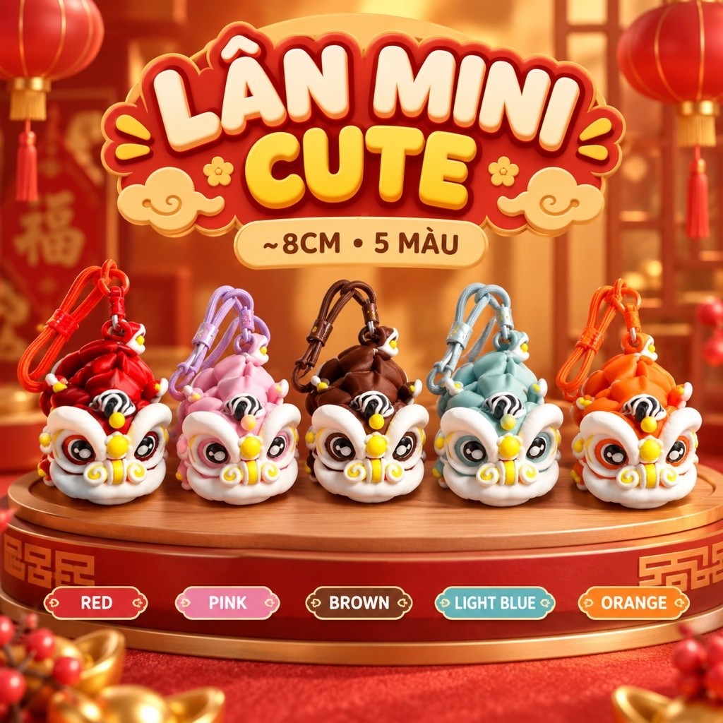 LUCKY UNICORN FORTUNE KEYCHAIN IN3D HOUSE SIZE ~8ซม