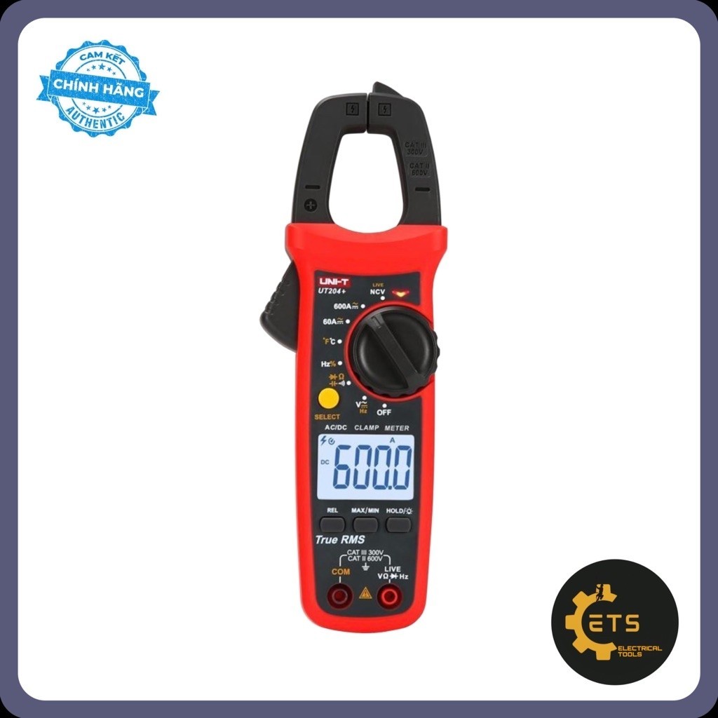 Uni-T UT204+ แคลมป์มิเตอร์กระแสไฟ AC/DC