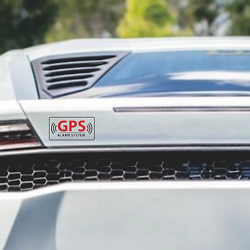 ALARM SYSTEM GPS TRACKING Sticker - สติ๊กเกอร์ไวนิลกันน้ําสําหรับคําเตือนการรักษาความปลอดภัยหน้าต่าง