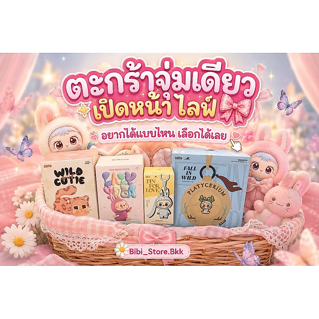 [ส่งด่วน กทม ใช้โค้ด30%ได้] แบบจุ่ม เช็คตัวหน้าไลฟ์ พร้อมส่งด่วนในไทย Pop Mart The Monsters