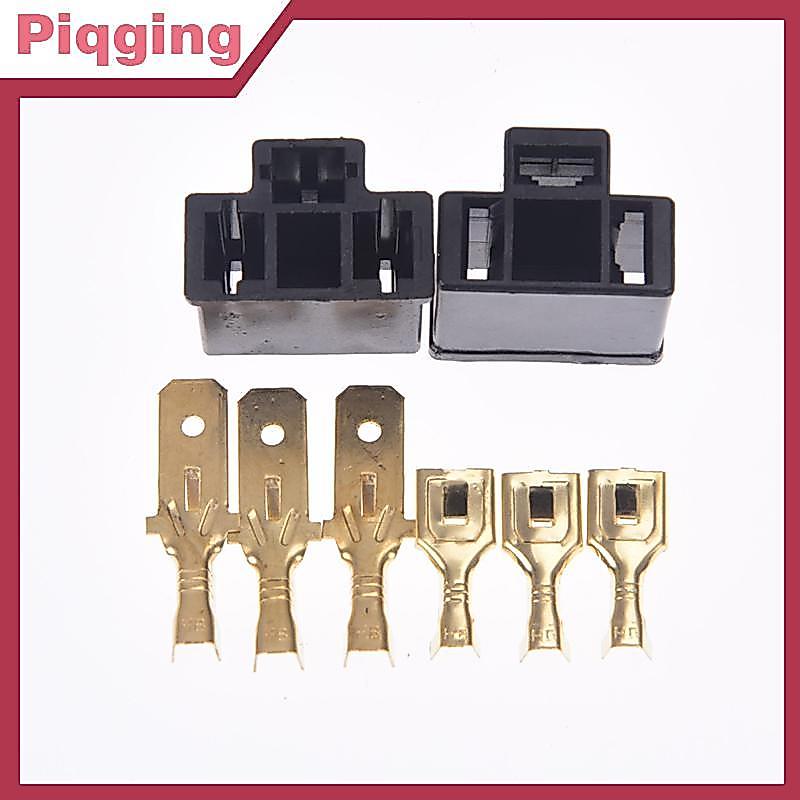 Piqging 1 ชิ้น 3pin h4 รถเชื่อมต่อปลั๊ก h4 ผู้ถืออัตโนมัติปลั๊ก 7.8 มิลลิเมตรโคมไฟปลั๊กหลอดไฟ soet T