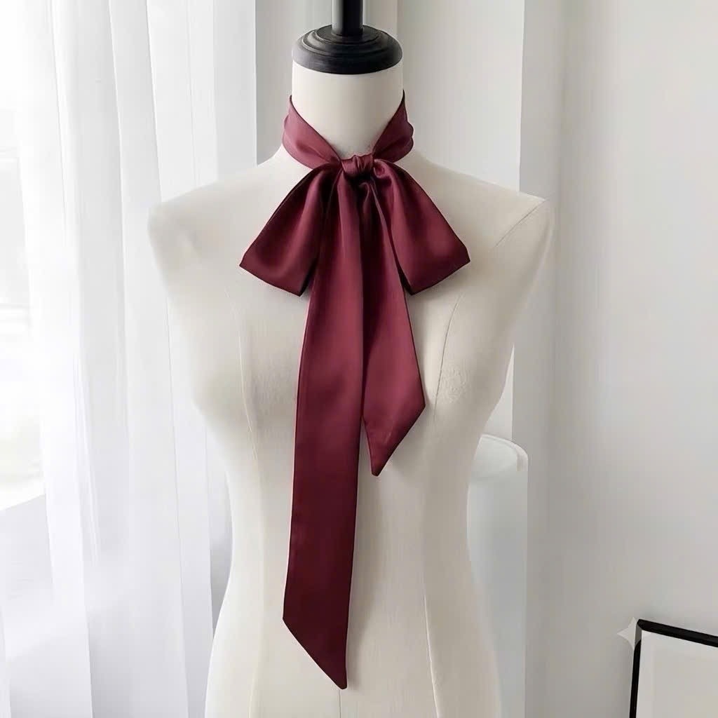 HTB STORE - K7 TO CHAU SILK SCARF, อุปกรณ์เสริมรอยแผลเป็น, ผมรอยแผลเป็น, NECK BOW SCARF