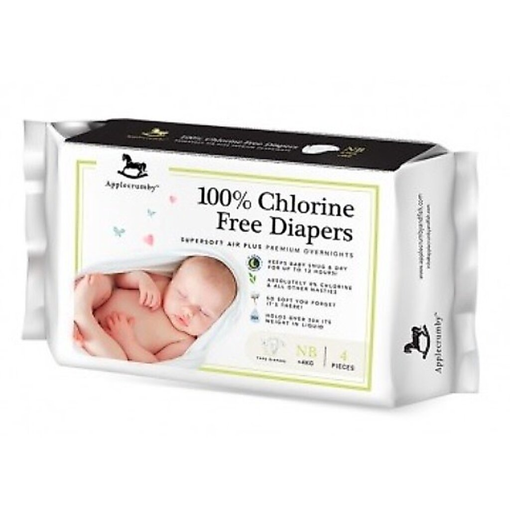 Applecrumby Chlorine Free ผ้าอ้อมแบบเทป ไซส์ NB~XL