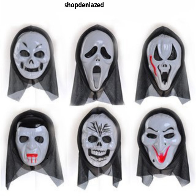 HALLOWEEN GHOST MASK/GHOST COSPLAY COSTUME/- หน้ากากฮาโลวีน Ghost Face มีฮู้ด