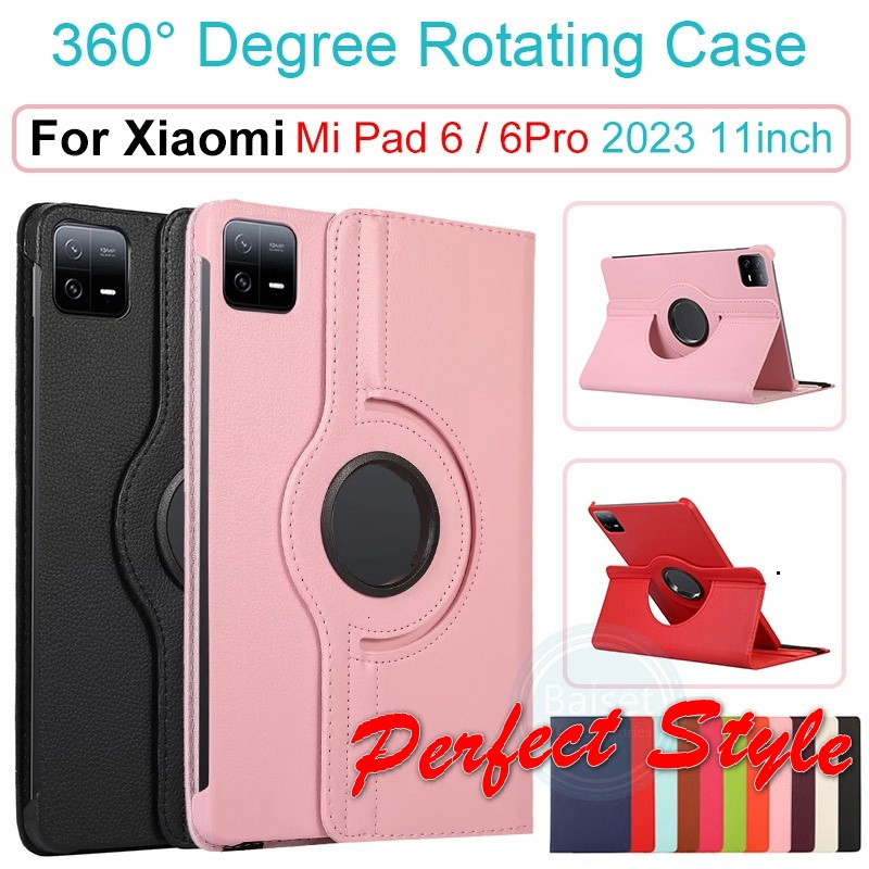 เคสหนังหมุนได้สําหรับ Xiaomi Mi pad 6 / Mipad 6 pro หมุนได้อย่างอิสระ 360 องศา