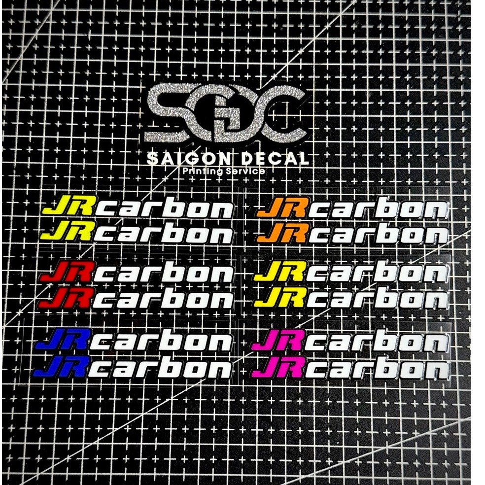 |1ชิ้น/คู่| สติ๊กเกอร์ JR Carbon Thailand DTF - 6 สี - ปรับสถานที่ได้อย่างละเอียด - รายละเอียดคาร์บอ