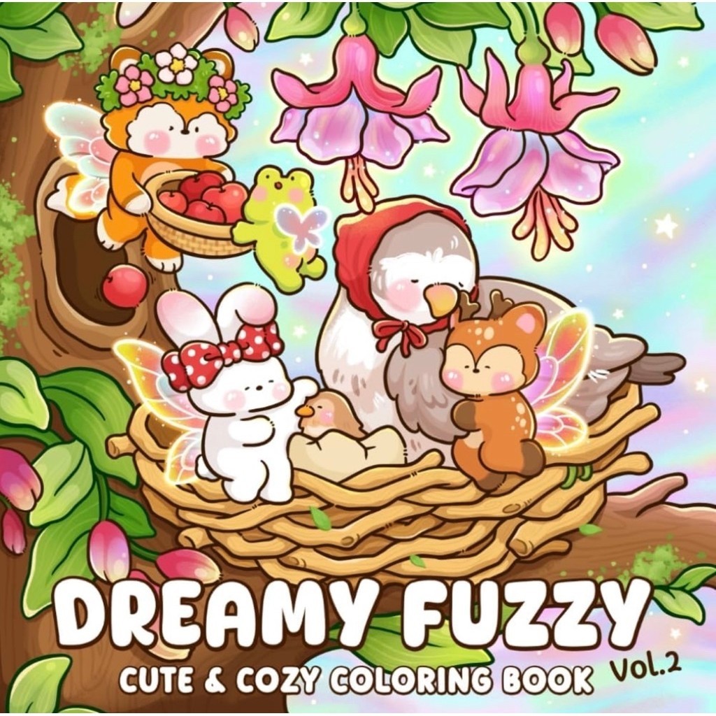 Dreamy Fuzzy Vol.2 Coloring front by Hygge Artful (ของแท้)