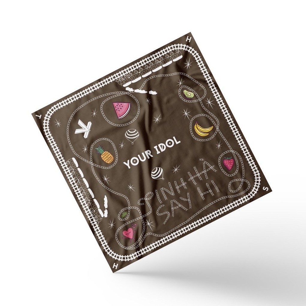 TINH HA "SAY HI" BANDANA (SILK SCARF) / TOGETHER W SHINE - ของแท้ EP2