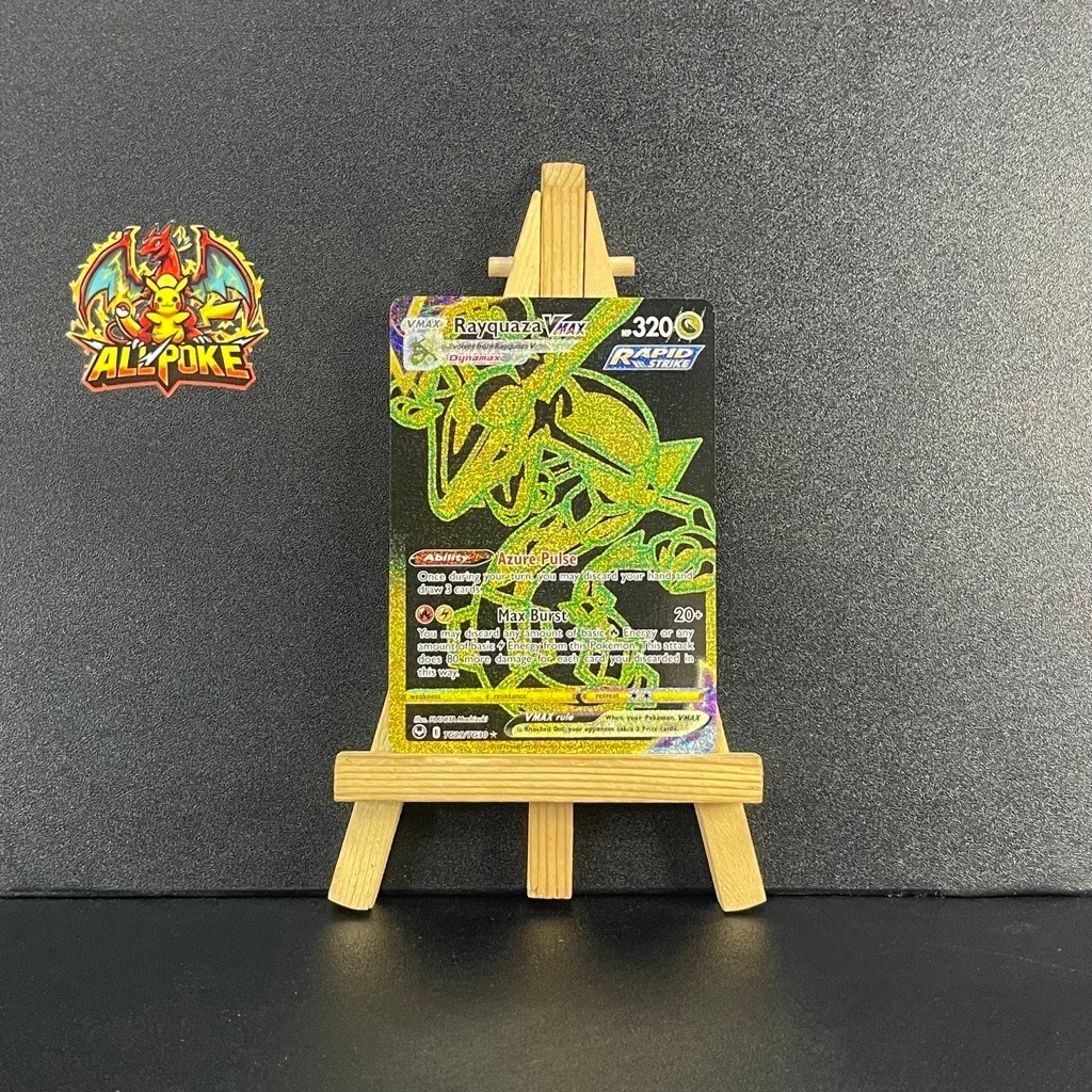 [ AllPoke ] การ์ดโปเกมอน TCG,Rayquaza VMAX TG29/TG30 (ลับ) -M-NM