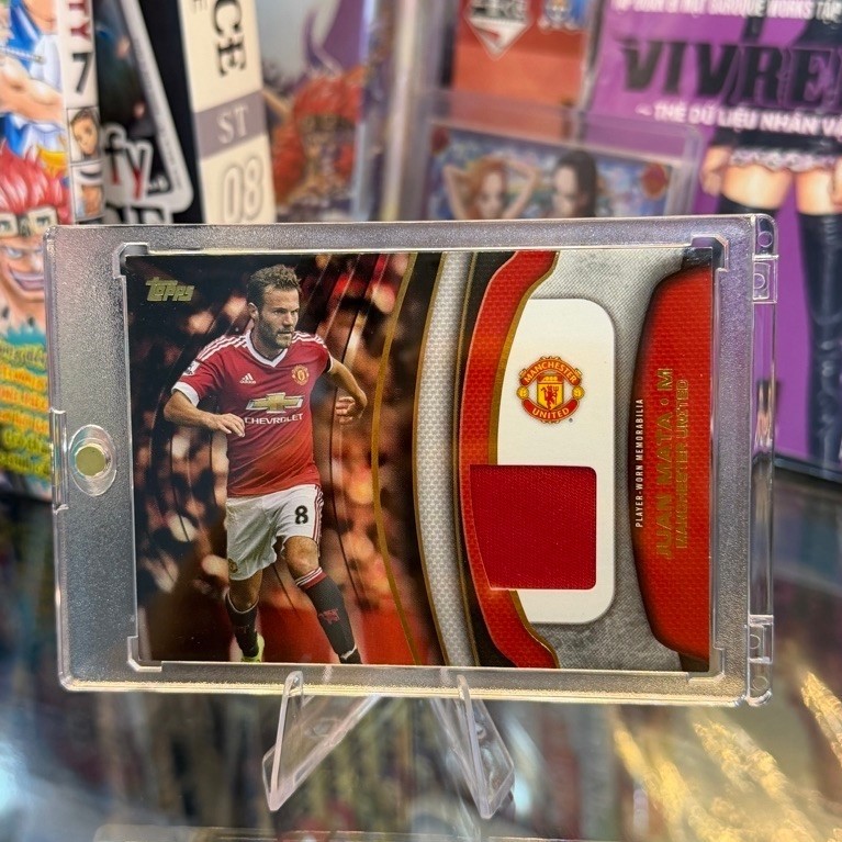 [11 ปีเก่า ANTIQUE] ของแท้ Juan Mata Player เสื้อชิ้นการ์ด Topps Premier Gold 2015 เสื้อแมนเชสเตอร์ 