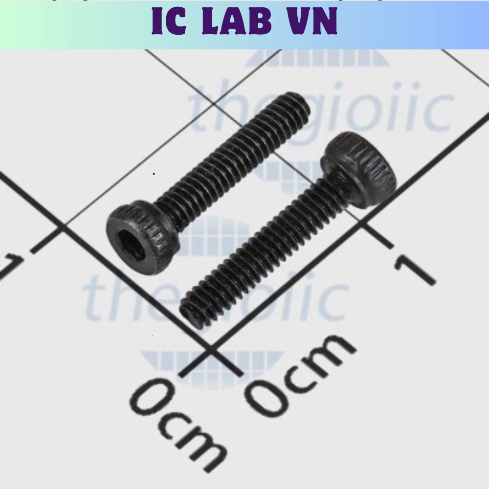 [30 ชิ้น]- สกรูหกเหลี่ยม HEX2 M2 x 10 มม. DIN912 Ic Lab VN