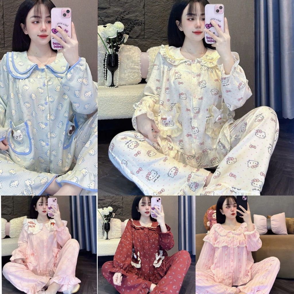COOL, SOFT LONG LOTUS PYJAMA SET DD12