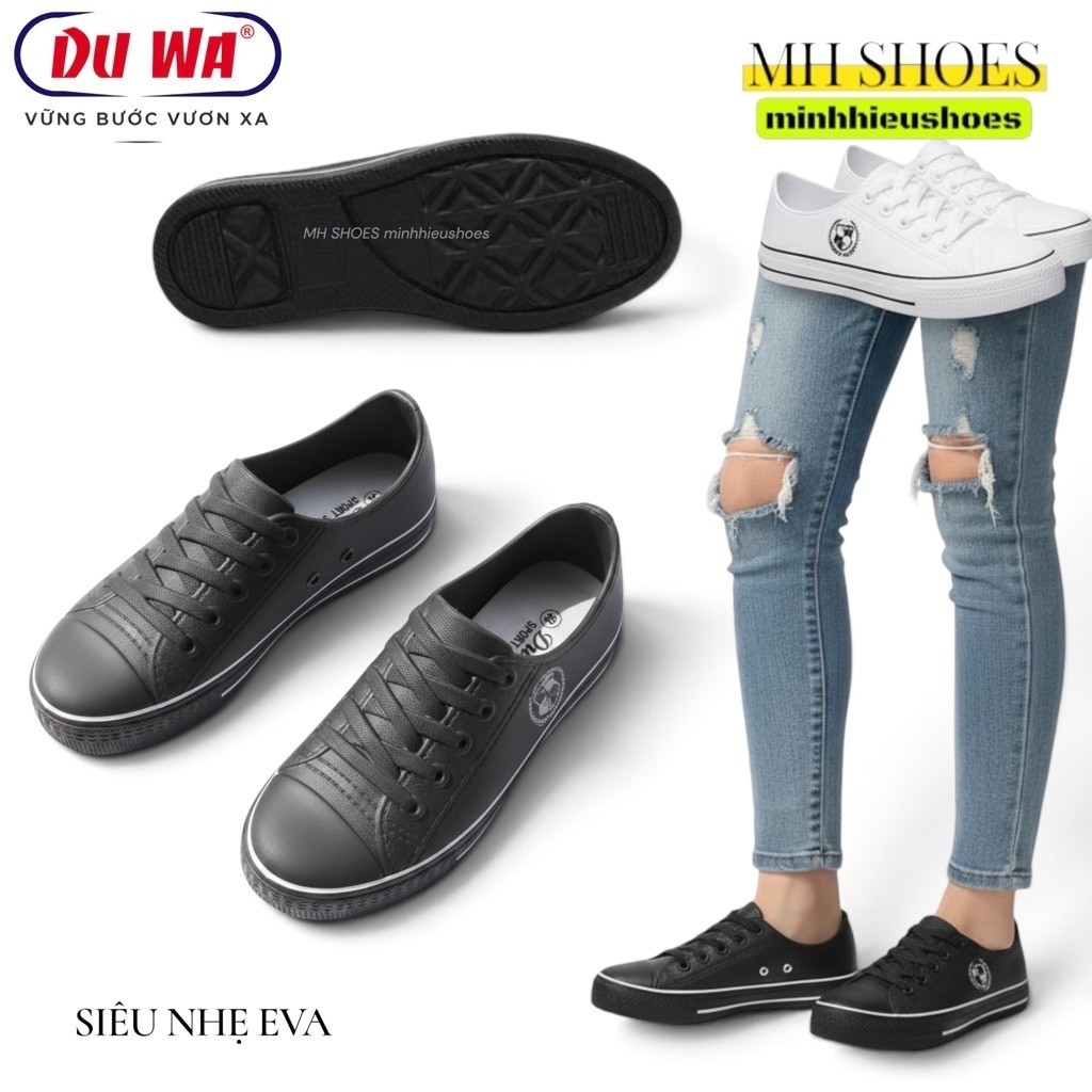 Ultra-light Du Wa รองเท้าขึ้นรูปชิ้นเดียว Super Soft Soft Anti-Slip Eva Duwa Rain Shoes DH036