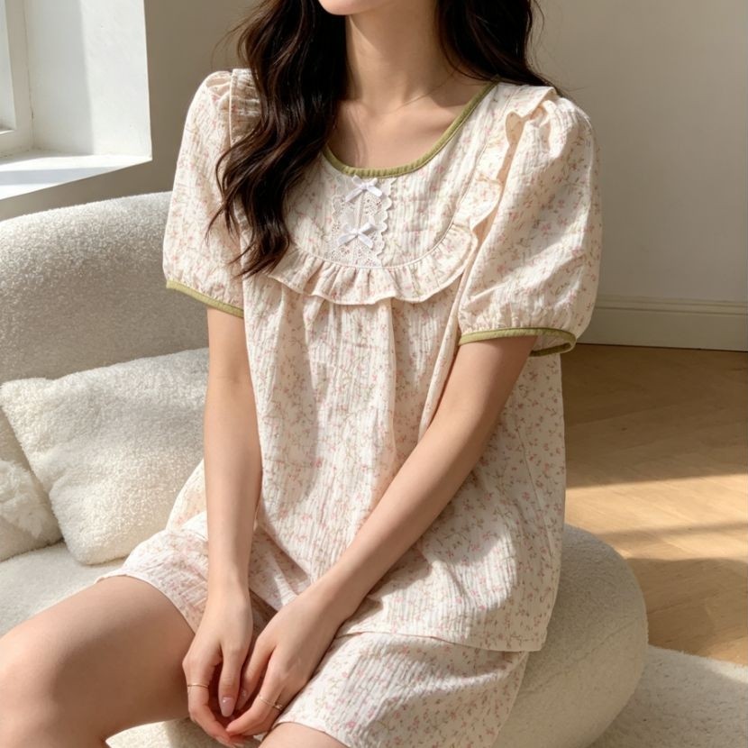 Vitage Muslin Pajamas Set (สีใหม่)