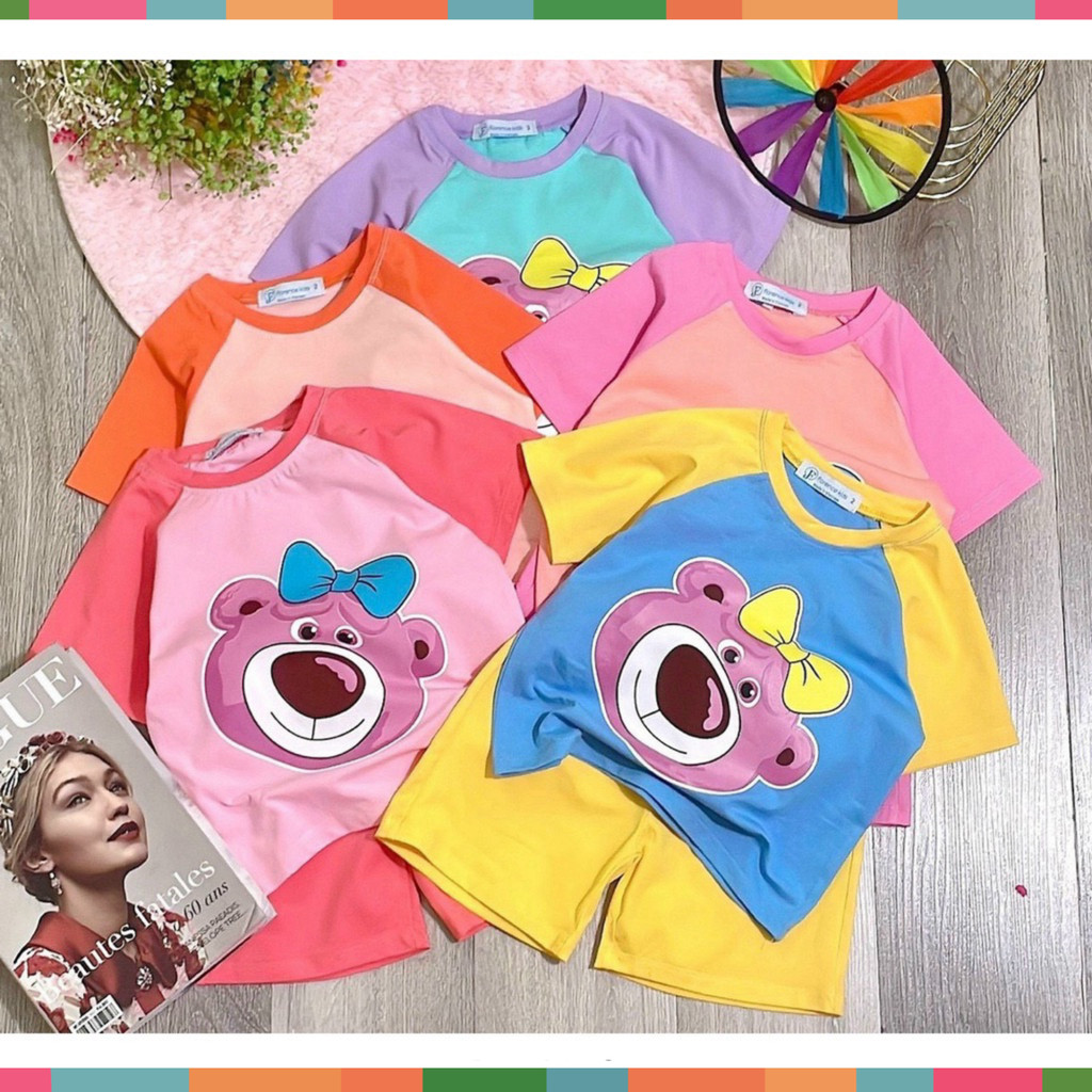 ชุดน่ารักสําหรับสาวพิมพ์ลาย BOWBOWBOW ขนาดตั้งแต่ 7kg ถึง 25kg - COMBO3 GAURAPLANG - Nemokids QTSP