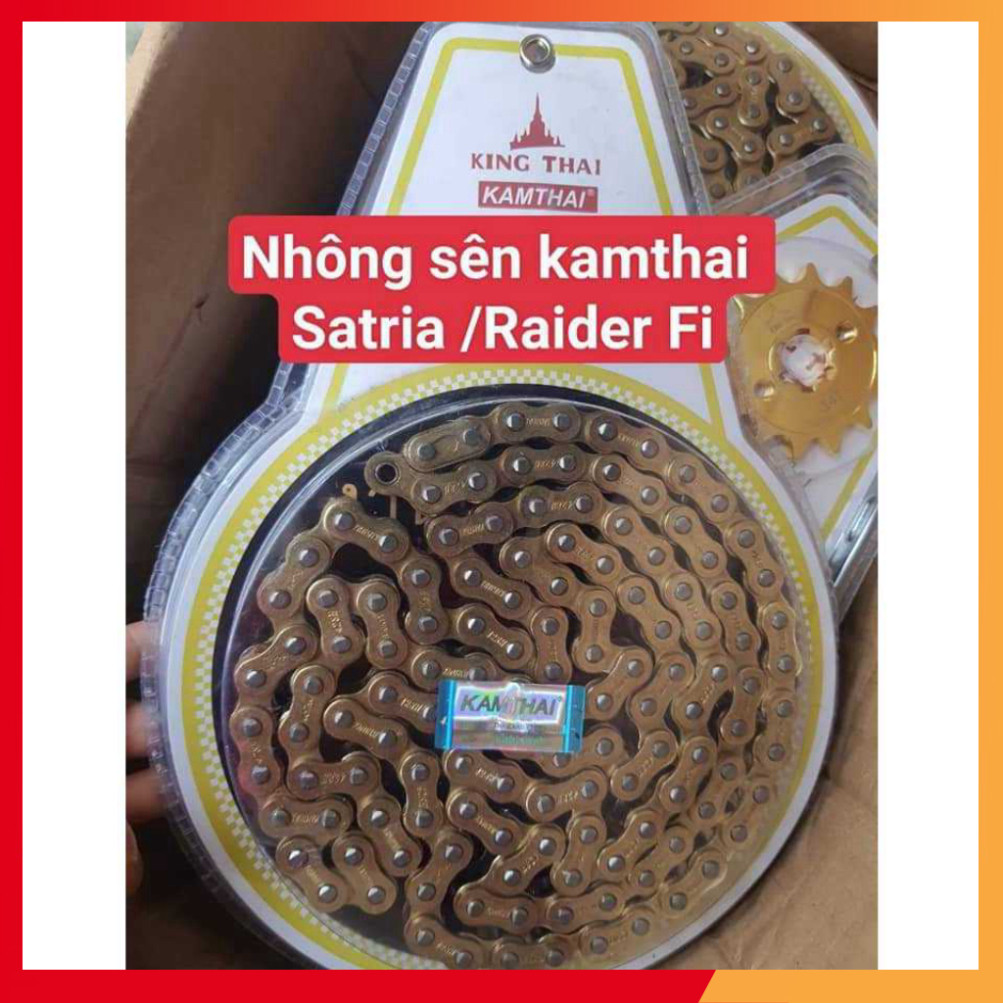 Raider/Satria Fi 150 เฟืองโซ่ แผ่นทอง 10mm ผลิตในไทย 12 เดือน