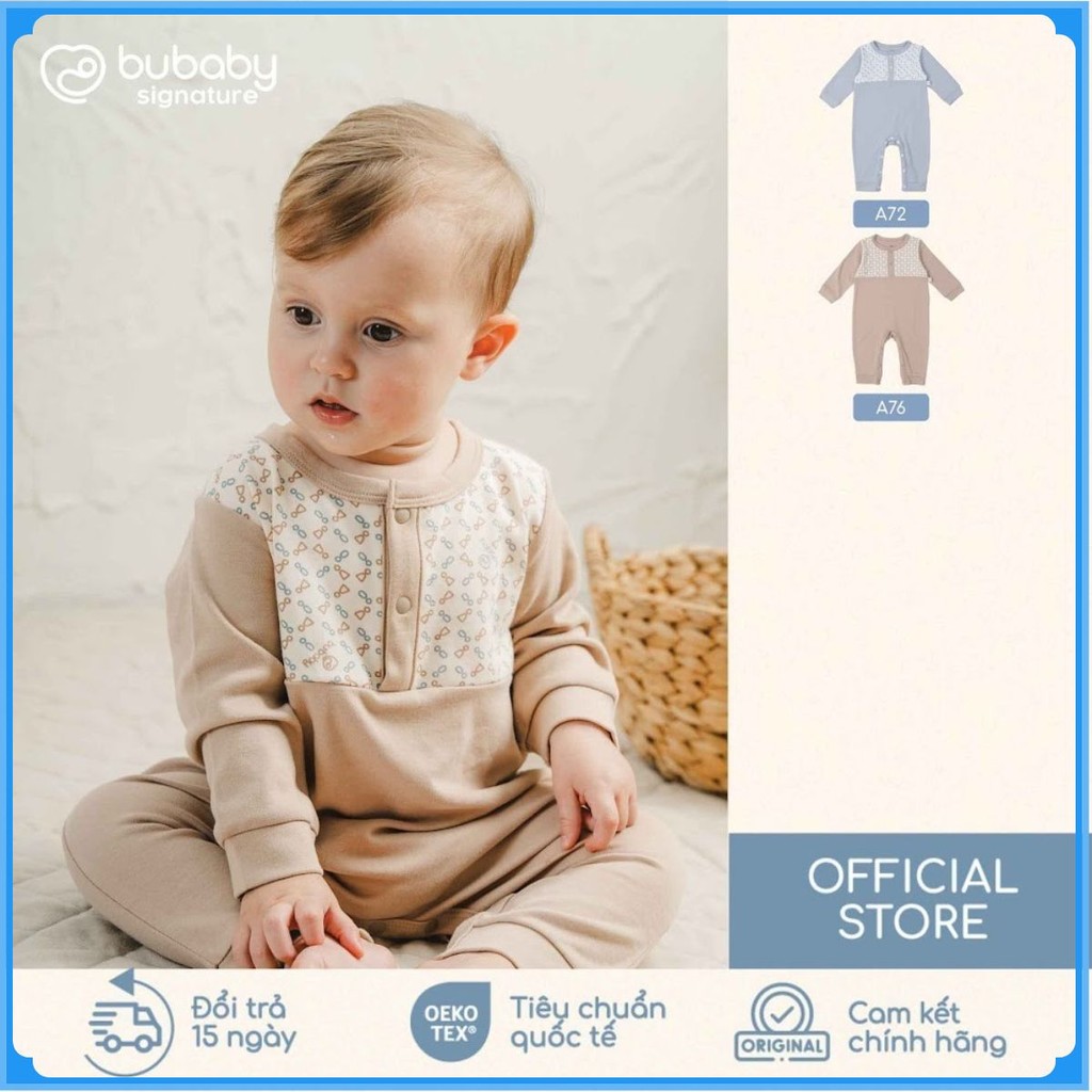 (1M-12M) บอดี้สูทแขนยาวคอปกคอเต่า Peter Pan Bubaby ผ้าฝ้ายฤดูใบไม้ร่วงน้ําหนักเบา BCT210204 BCT2103I