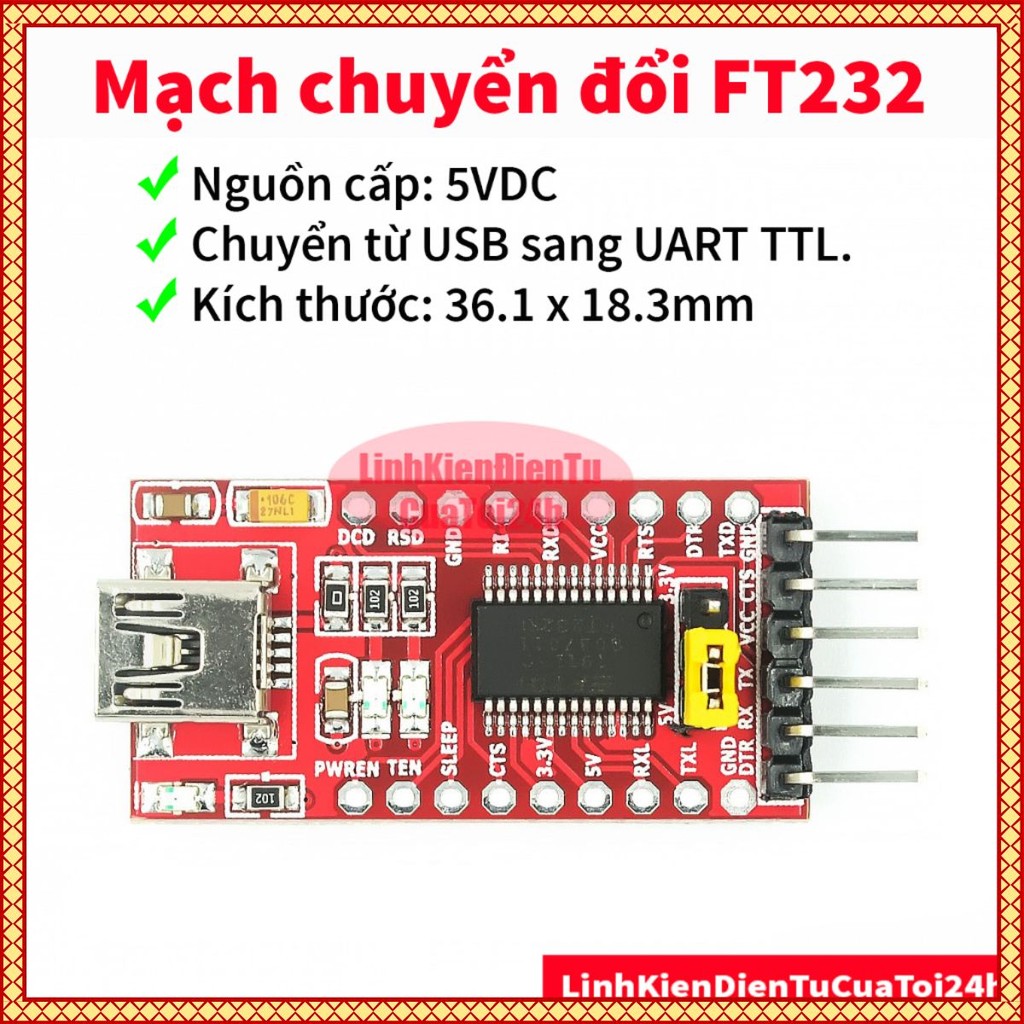 FT232 ตัวแปลง USB UART TTL | FT232RL