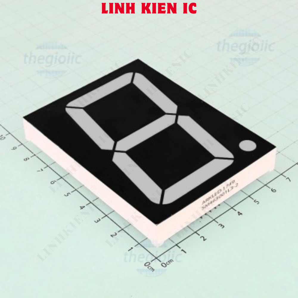เอสเอ็ม เอสเอ็ม463001L3-2 LED 7-Segment 3.0 นิ้วสีแดง 1 หมายเลขเชิงลบทั่วไป Linhkiensmart