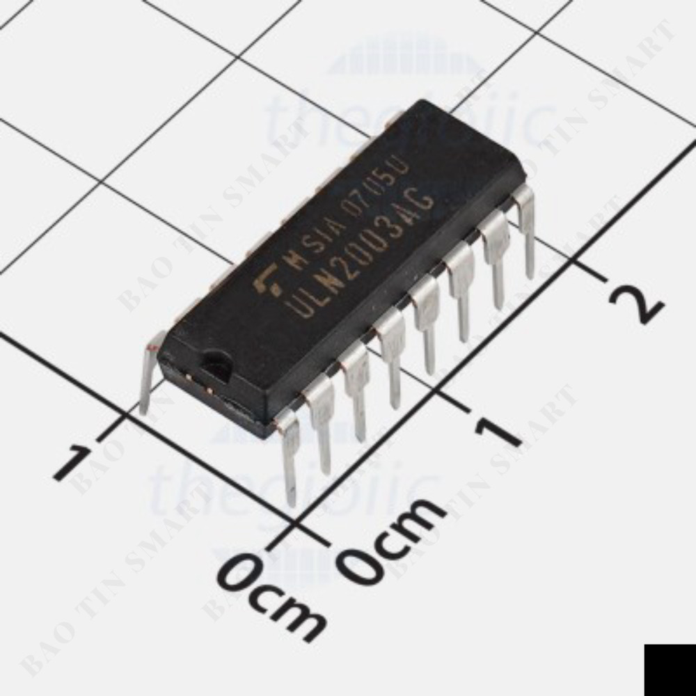 [2 ชิ้น]- ULN2003AG ทรานซิสเตอร์ NPN 7 เอาต์พุต Darlington 50V 0.5A 16-DIP Linhkiensmart