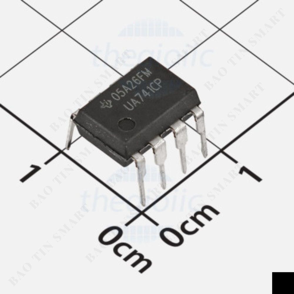 [3 ชิ้น]- UA741CP IC OPAMP เครื่องขยายเสียงวัตถุประสงค์ทั่วไป 1 วงจร 1MHz, 8-DIP Linhkiensmart