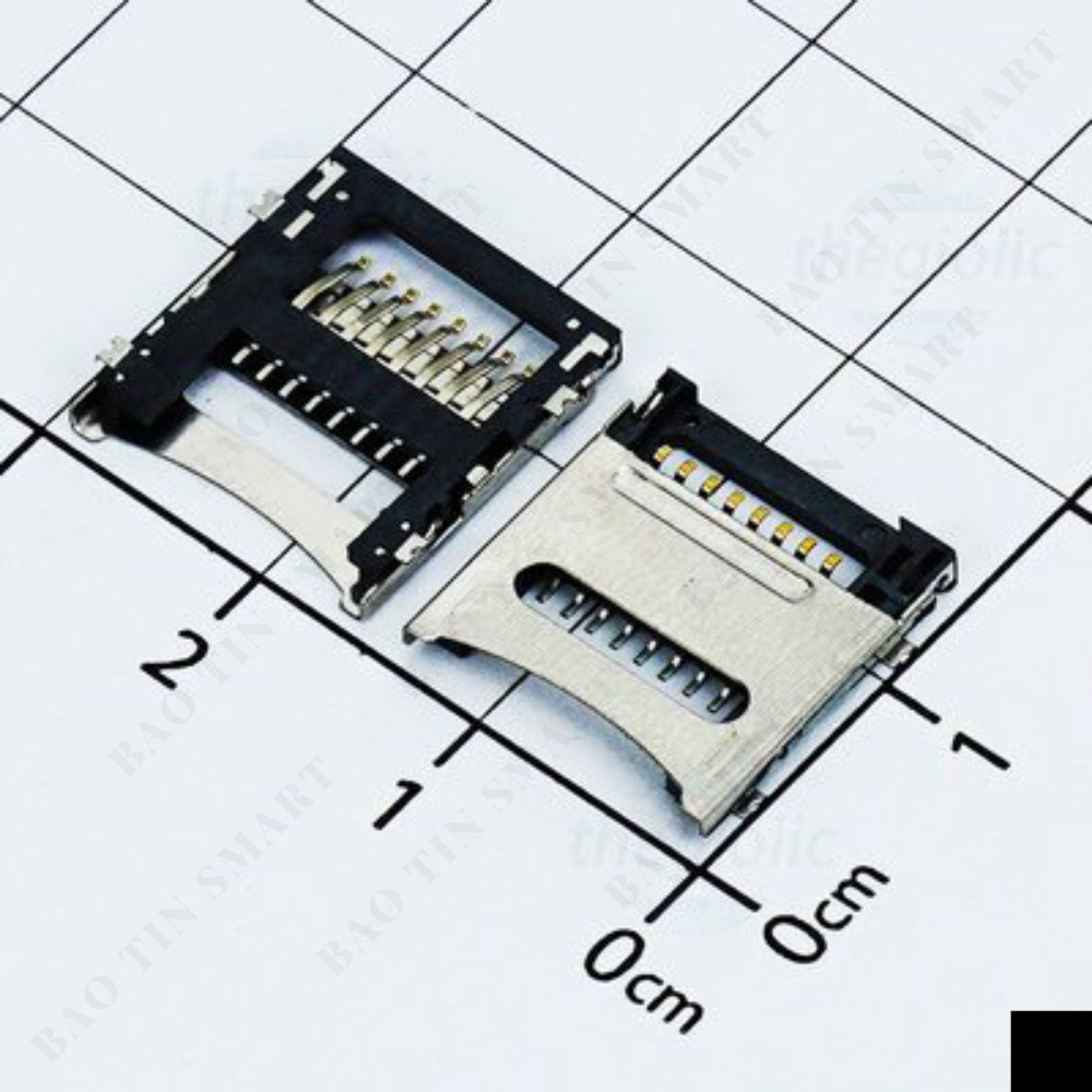 [10 ชิ้น]- MiSD-OL-8P 8-Pin Open-Lock MicroSD การ์ดหน่วยความจําส่วนประกอบอัจฉริยะ