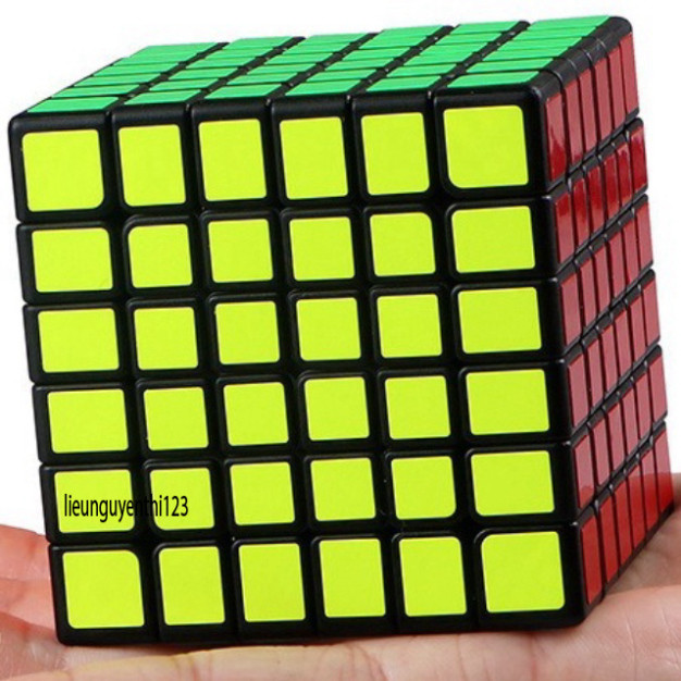 Rubik Toy Qiyi Moyu 6x6x6 Meilong Sticker - พัฒนาการคิดด้วยการหมุนที่ราบรื่น รูปแบบการชายแดนสีดําสุด