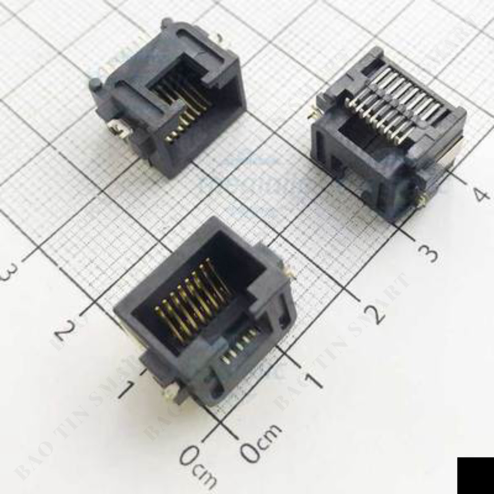 [5 ชิ้น]- พอร์ตหญิง RJ45 8P8C 8 Pin SMD V2 Linhkiensmart