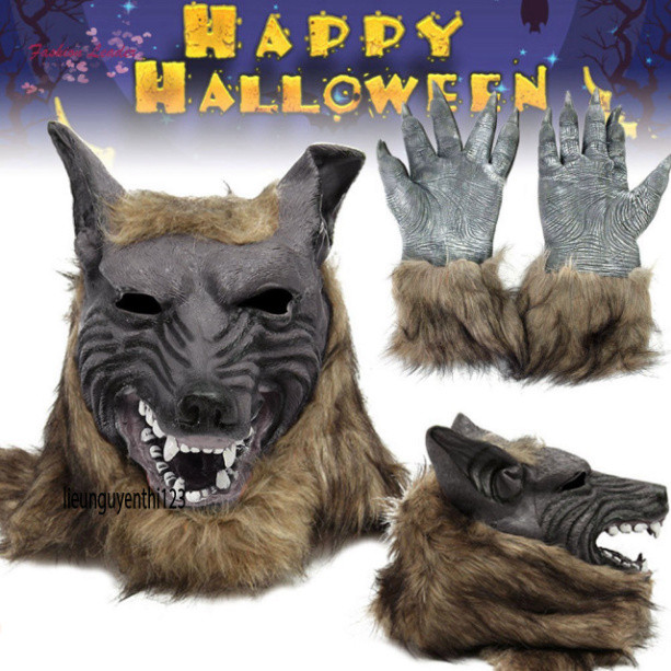 [WOLF MASK] Werewolf Transforming Rubber Mask สําหรับดึงดูดฮาโลวีน