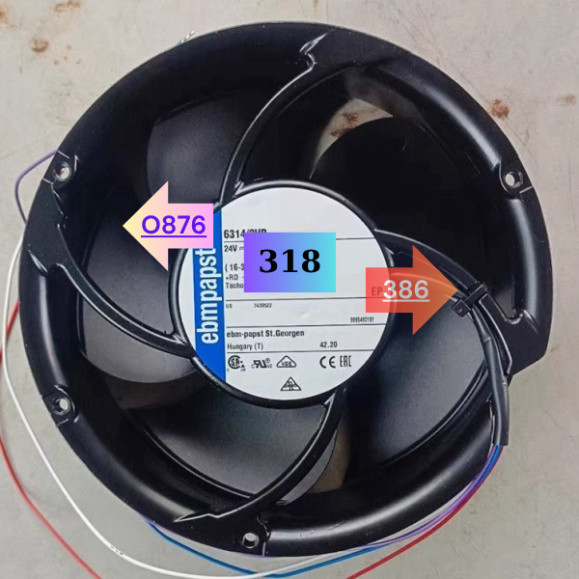 พัดลม EBM นําเข้าเยอรมันแท้ 6314/2HP 24V 30W, 6314/17Tdhhp, 6314/2MP คุณภาพสูง