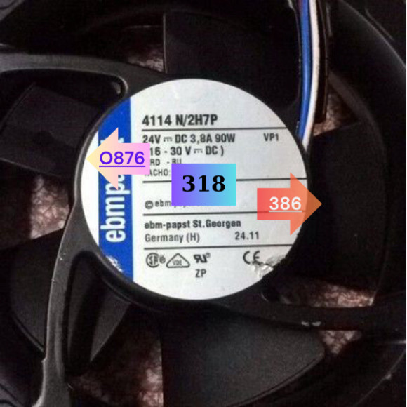 พัดลม Ebmpapst 24v รุ่น 4114n/2h7p, 4114n/2h7a และ 4114n/2h8p ประสิทธิภาพสูงและทนทาน