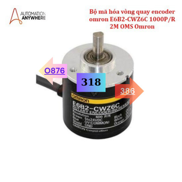 เซ็นเซอร์เข้ารหัสแบบหมุน E6B2-CWZ6C 1000P/R 2M OMS ยี่ห้อ Omron