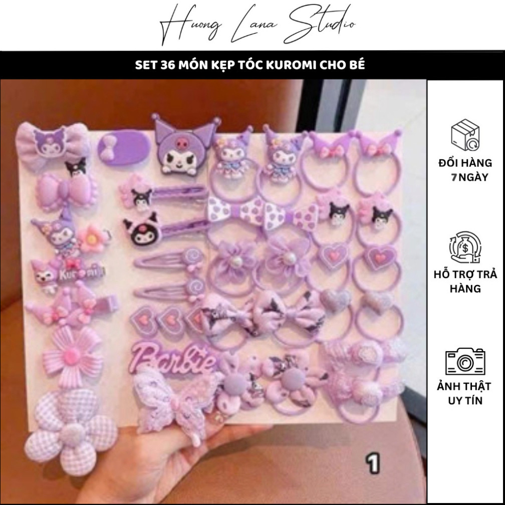 [Hlana.Studio] SET กิ๊บติดผม KUROMI 36 ชิ้นสําหรับเด็ก