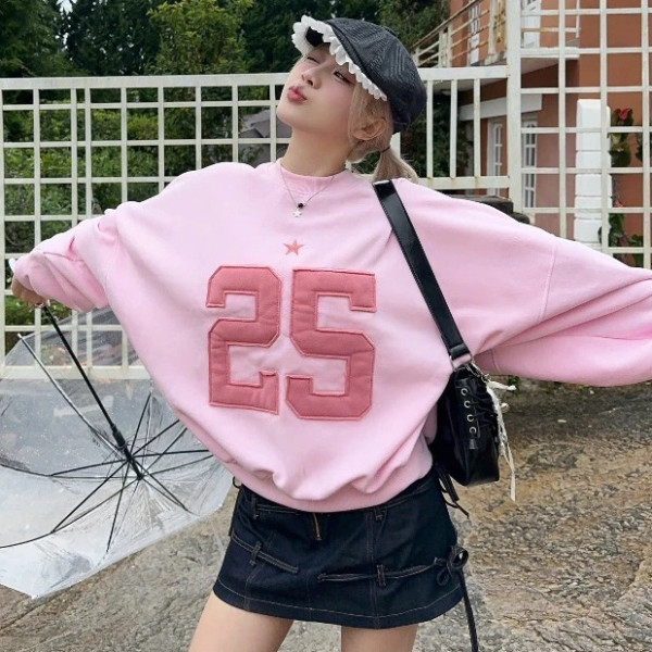 25 TWENTY FIVE Loose Boxy Top เสื้อแจ็คเก็ตเสื้อกันหนาวสําหรับผู้ชายและผู้หญิง - AB_HOUSE Model No. 