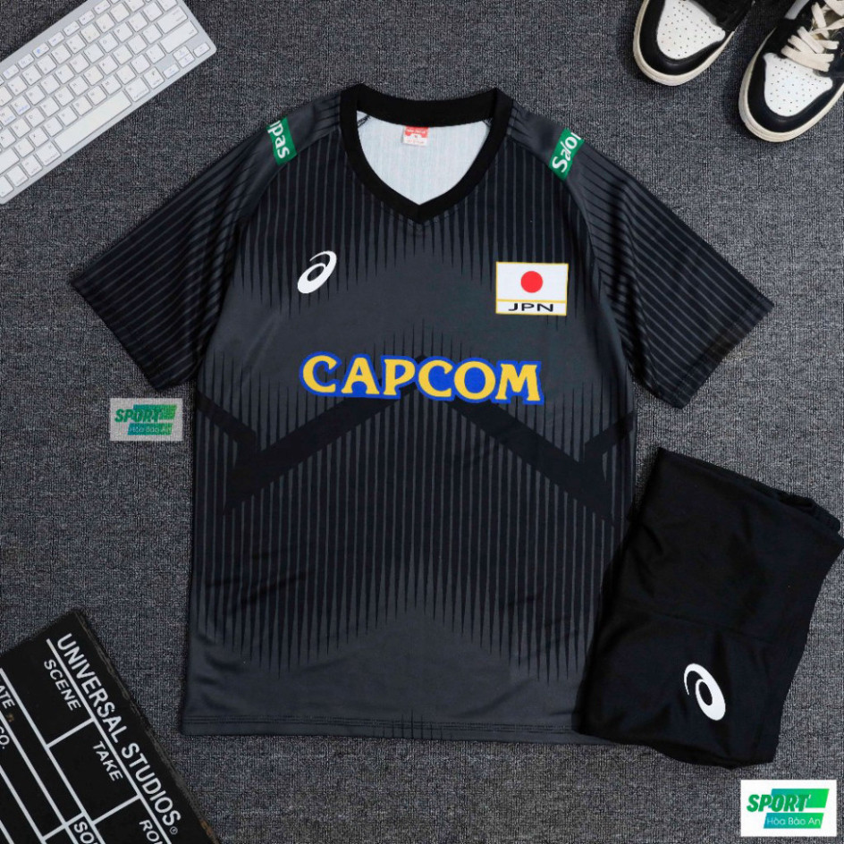 PRINT NAME NUMBER] - เสื้อยืดวอลเลย์บอลแขนสั้นญี่ปุ่น 2025 VNL 2025 Tikawa & NISHIDA Asics Mens Spor