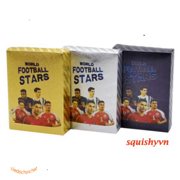 คอลเลกชันการ์ดดาราฟุตบอล 54 ใบ สีทอง / สีเงิน เวอร์ชันภาษาอังกฤษ LLORIS RONALDO KANTE