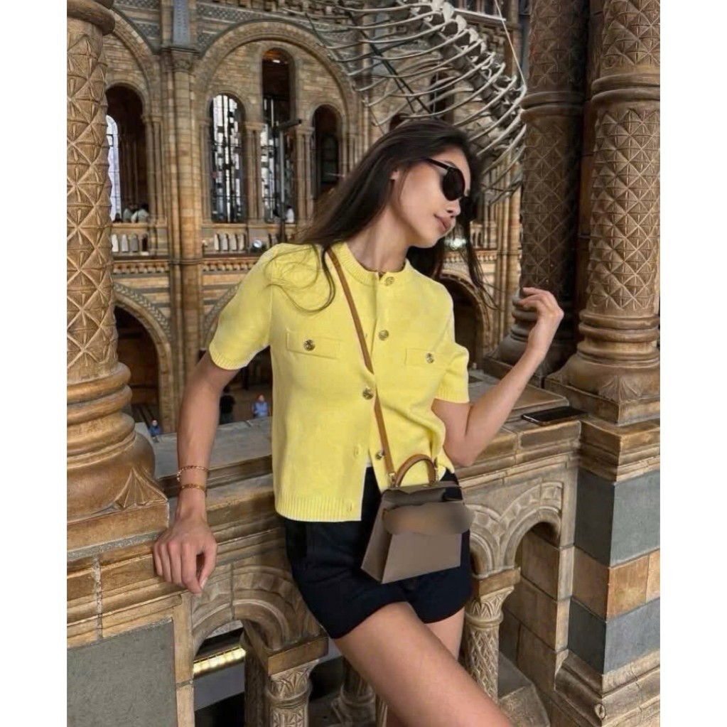 CDG WOOL YELLOW HAND BAG ร้อนใหม่