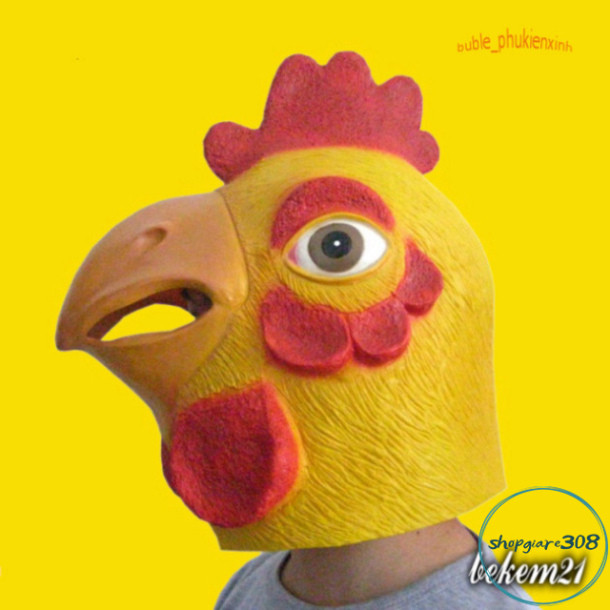 Rooster COSTUME MASK สําหรับคอสเพลย์, HALLOWEEN และ MID-AUTUMN FESTIVAL - CHICKEN HEAD