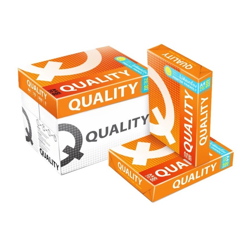 A4 QUALITY กล่องกระดาษ 70แกรม (5รีม) - กระดาษนําเข้าจากประเทศไทย
